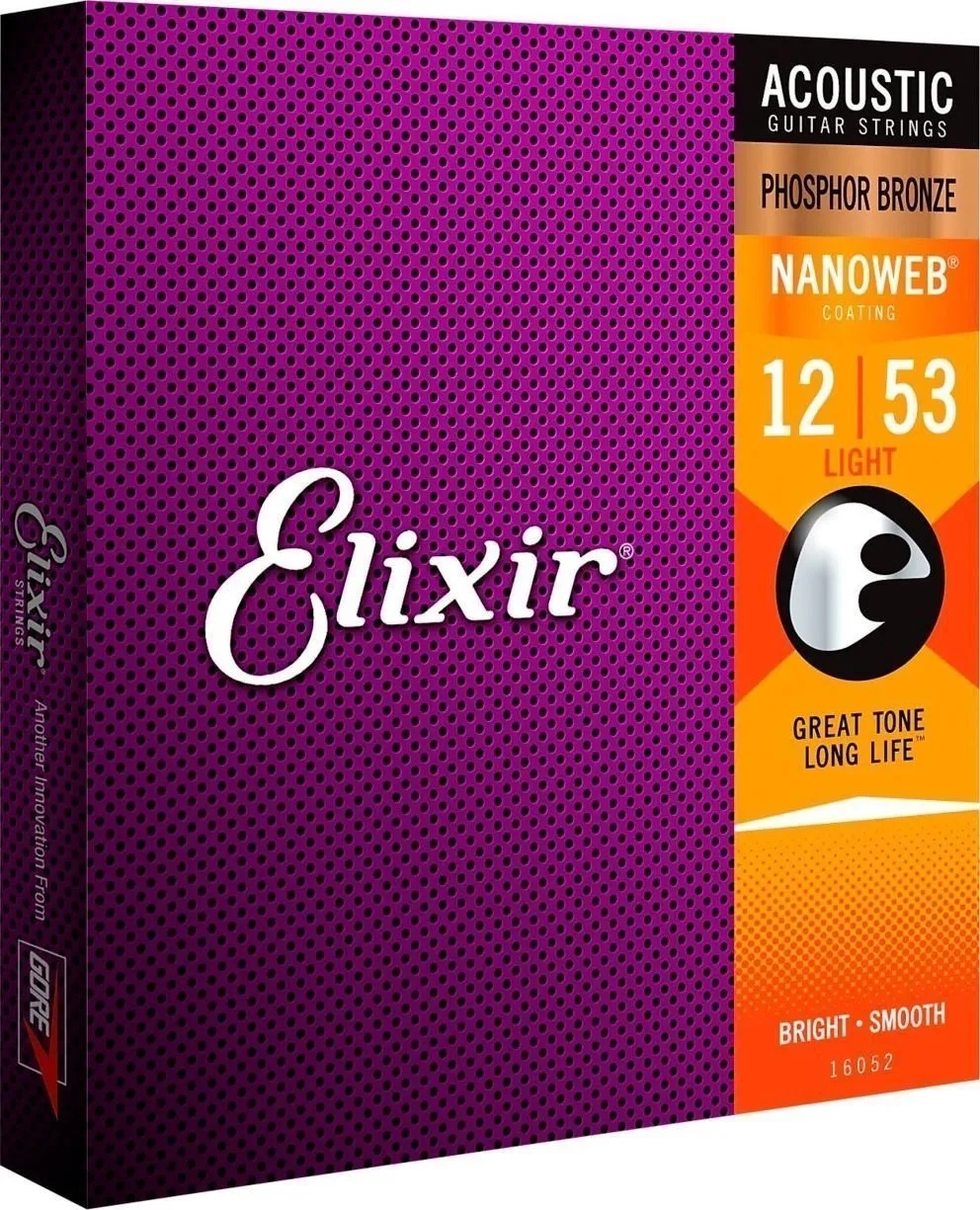 Elixir 16052 Nanoweb 12-53 Струни за акустична китара (16052)