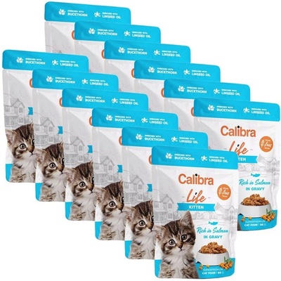 Calibra Cat Life Kitten Salmon in gravy 12 x 85 g