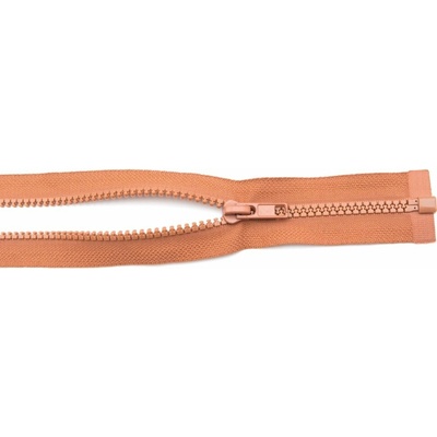 Deliteľný kostený zips - dĺžka (30 - 95 cm) - rôzne farby 80 cm Škoricová bez ozdoby