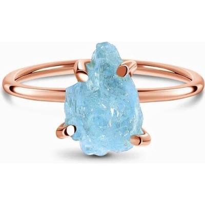 Elenys Kráľovský prsteň zlato Vermeil GU DR15849R ROSEGOLD AQUAMARINE