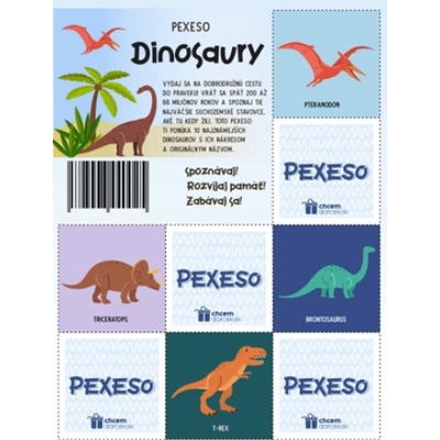 Mudpuppy Pexeso Dinosaury