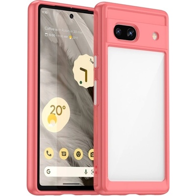 Pouzdro PROTEMIO 59114 CRYSTAL Ochranný kryt pre Google Pixel 7a červený