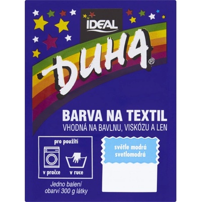 Ideal Duha světle modrá barva na textil na bavlnu viskozu a len na 300 g látky 15 g – Zboží Dáma