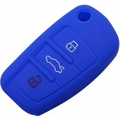 Silikonový obal pro klíč Audi 3-tlačítkový, modrý, 481AU106BLU