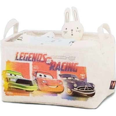 Disney Pixar Cars textilní úložný koš Living 32 x 23 x 19 cm bílá – Zboží Mobilmania