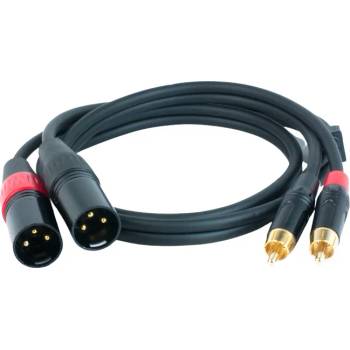 Master Audio Кабел Master Audio - RCA930/1, 2x RCA/2х XLR, 1 m, черен (RCA930/1)