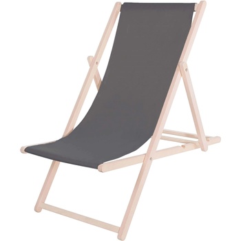 Dechland Дървен шезлонг Dechland - графит (L-01-02)