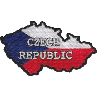 Nášivka Česká vlajka Česká republika s mapou 9x5 cm