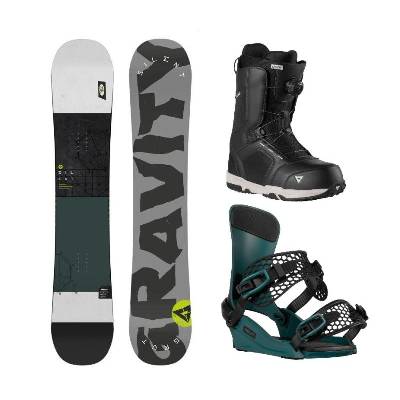 Gravity Silent 24/25 snowboard + Gravity Drift steel green vázání + Gravity Recon Atop black boty - 156 cm + XL (EU 46-48)
