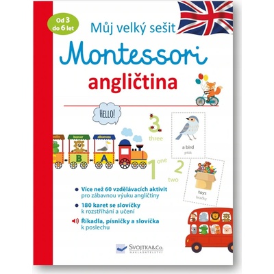 Můj velký sešit Montessori - Angličtina 3 až 6 let - Barusseau Lydie