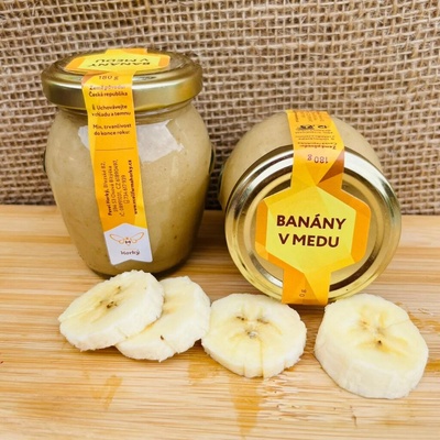 Včelí farma Horký Banány v medu 180 g