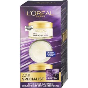 L'Oréal LOréal Paris Age Specialist 55+ дневен и нощен крем против бръчки 2 x 50 мл подаръчен комплект