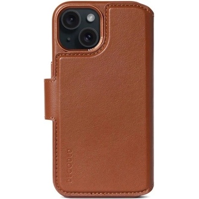 Decoded Leather Detachable Wallet MagSafe iPhone 15 - Tan
