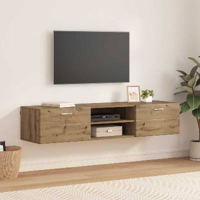 vidaXL Дървен шкаф с чекмедже Дъб 150 x 39 x 30 см Инженерно дърво (880240)