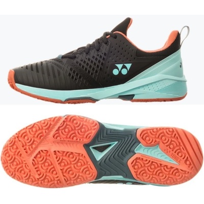 Yonex Power Cushion Sonicage 3 Clay - black/sky blue – Zboží Dáma