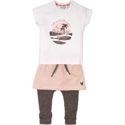 Dirkje Set 3dielny so sukňou White Smokey Pink Smokey Grey aop
