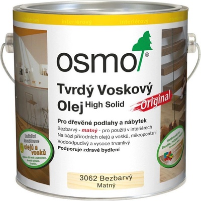 Osmo 3062 Tvrdý voskový olej Original 0,375 l Bezbarvý matný – Zboží Mobilmania