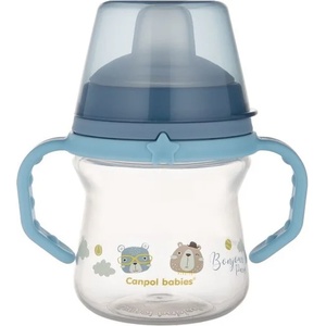 Canpol babies Неразливаща чаша със сламка Canpol - Bonjour Paris, 150 ml, синя (56/612_blu) - ozone