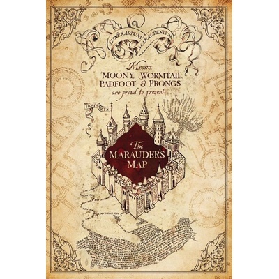 Plagát, Obraz - Harry Potter - Marauders Map, 80 × 120 cm