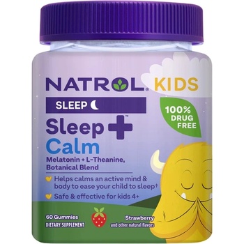 Natrol Kids Sleep+ Calm, ягода, 60 желирани таблетки, Natrol (7988)