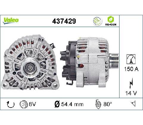 Alternátor VALEO 437429