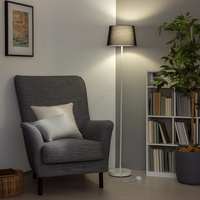 Brilagi - LED подова лампа CERIA 1xE27/40W/230V Ø 30 см черно/бяло (BG2921)