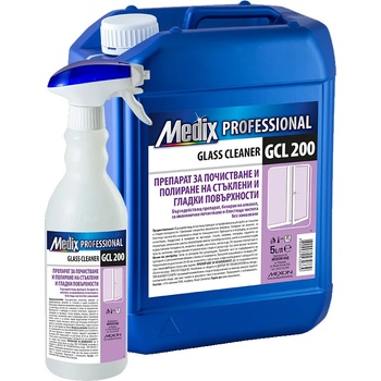 MEDIX professional, Препарат за почистване и полиране на стъклени и гладки повърхности, GCL 200, 5 литра