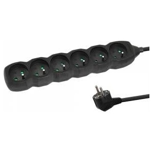 Esperanza power strip 6 sockets 1.5m black