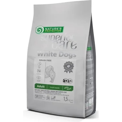 Nature's Protection Nature`s Protection White dogs Grain Free With Insect Adult Small Breed