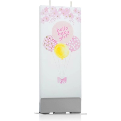 FLATYZ Greetings Hello Baby Girl свещ 6x15 см