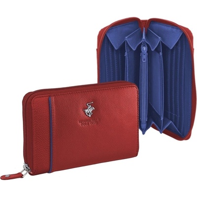 Beverly Hills Polo Club Dámská peněženka BHPC Piping zip BH-1573-02 červená