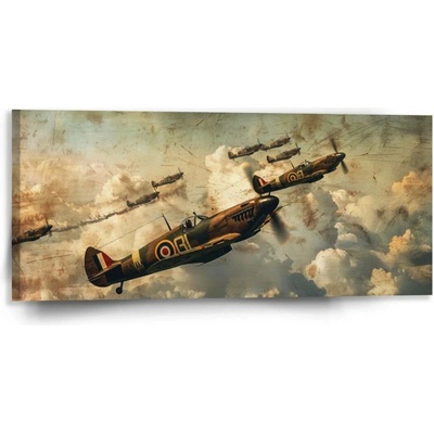 Sablio Obraz Stíhačky Spitfire v letecké bitvě - 110x50 cm