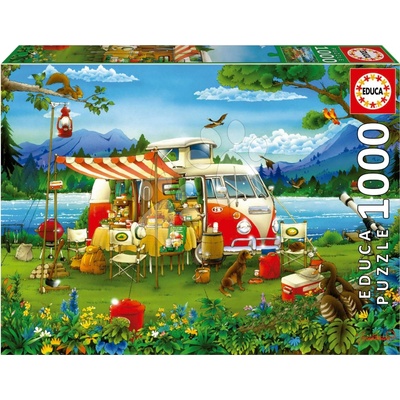 Educa Camping Holiday a Fix lepidlo 1000 dílků