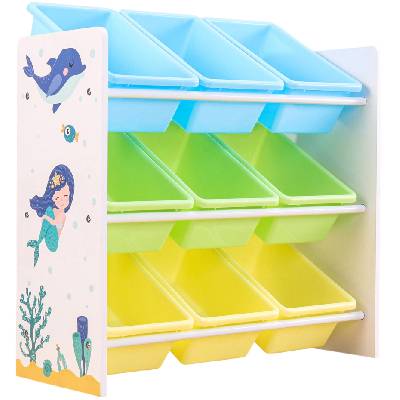 Етажерка с 9 кутии за играчки и книжки Ginger Home - Русалка (JWTR-3183)