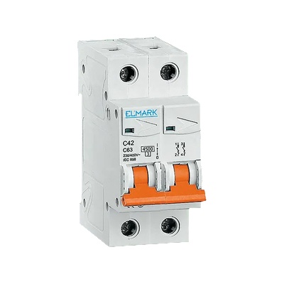 ELMARK АВТОМАТИЧЕН ПРЕКЪСВАЧ 4.5kA 25A 2P КРИВА C (41474C)