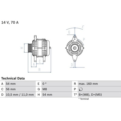 BOSCH 0 986 041 260 generátor (0986041260)