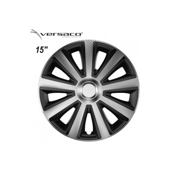 Versaco Тасове за джанти 15'' Versaco Carbon Aviator - Silver / Black