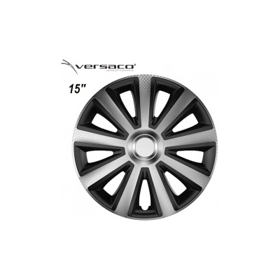 Versaco Тасове за джанти 15'' Versaco Carbon Aviator - Silver / Black