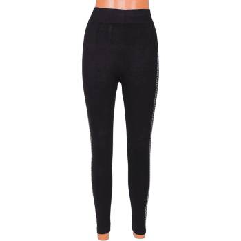 Image 1 of Безшевен клин в черно с камъчета