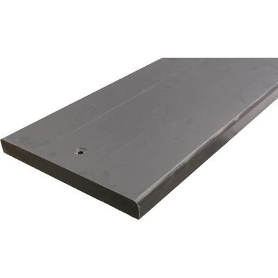 Okopová deska, chránič stěn WallProtec Standard se zaoblenými hranami – plast, šedá, 2000×200×15 mm