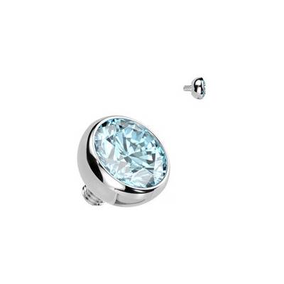 Šperky4U Náhradní kulička s kamínkem TITAN, závit 1,2 mm, 3mm - TIT1584-03Q