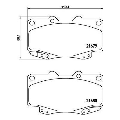 Sada brzdových platničiek kotúčovej brzdy BREMBO P 83 151
