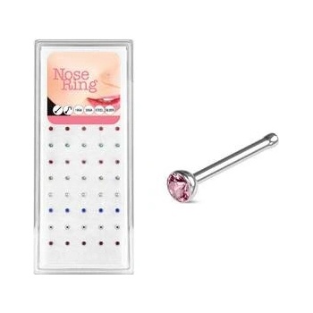 Šperky4U sada 40ti piercingů do nosu zirkon N0000-26