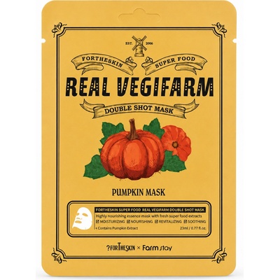 FORTHESKIN Маска за лице с тиква fortheskin super food real vegifarm double shot mask-pumpkin