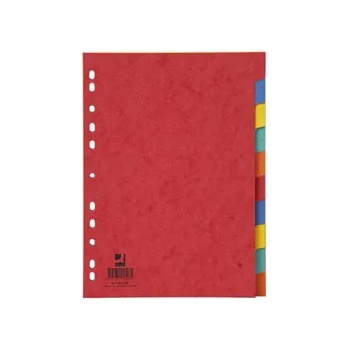 Image 1 of Q-CONNECT Разделител гланциран картон А4 10 теми