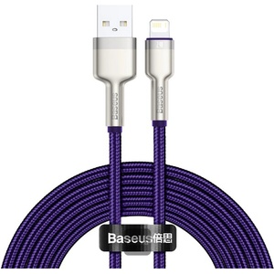Baseus Кабел за данни USB към Lightning 2.4A, 2m - Baseus Coffees (CALJK-B05) - лилав