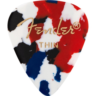 Fender Classic Celluloid Pick, 351 Shape, Confetti, Thin