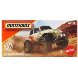 Mattel Matchbox: Малка кола в хартиена кутия Volkswagen Beetle 4x4