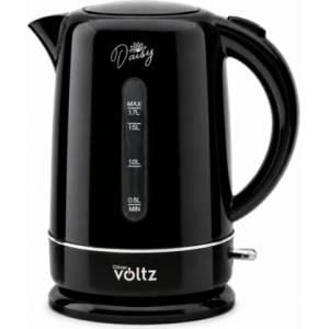 Voltz Oliver Voltz Daisy, OV51230W, 2200 W, 1, 7 литра, Стоманен нагревателен елемент, Пластмаса, Черен, Електрическа кана (5OV51230WB)
