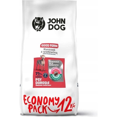John Dog Good Form kuřecí hovězí 12 kg